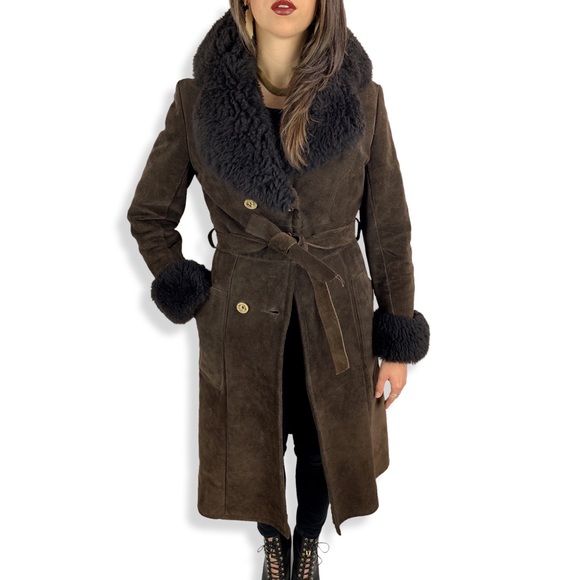 Vintage Jackets & Blazers - ❌SOLD❌ 1960’s lamb shearling coat w/ horn buttons